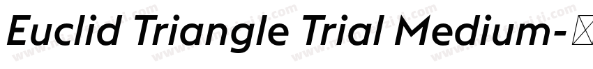 Euclid Triangle Trial Medium字体转换